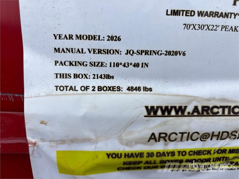 Arctic Shelter 30 ft x 70 ft Double Truss Storage Building (Unuse المباني الإطار الصلب