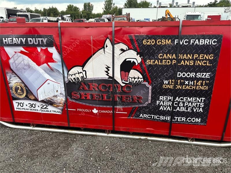 Arctic Shelter 30 ft x 70 ft Double Truss Storage Building (Unuse المباني الإطار الصلب