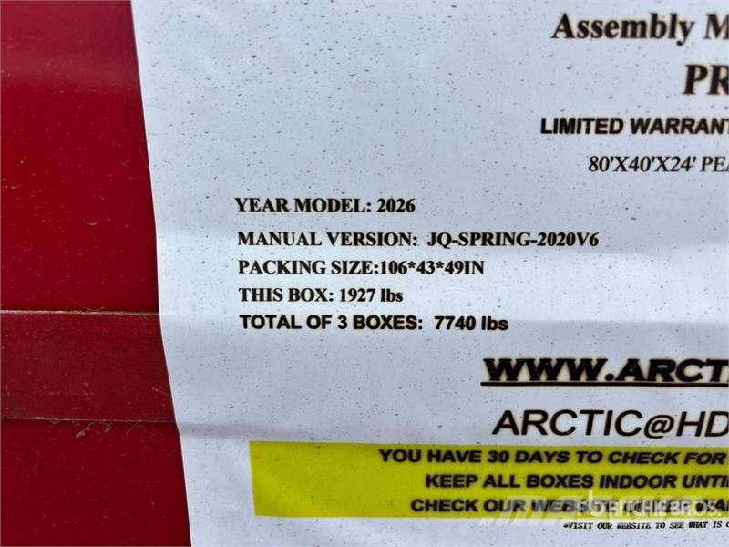 Arctic Shelter 40 ft x 80 ft Double Truss Storage Building (Unuse المباني الإطار الصلب