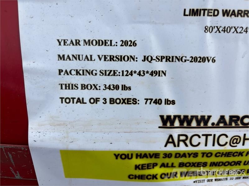 Arctic Shelter 40 ft x 80 ft Double Truss Storage Building (Unuse المباني الإطار الصلب