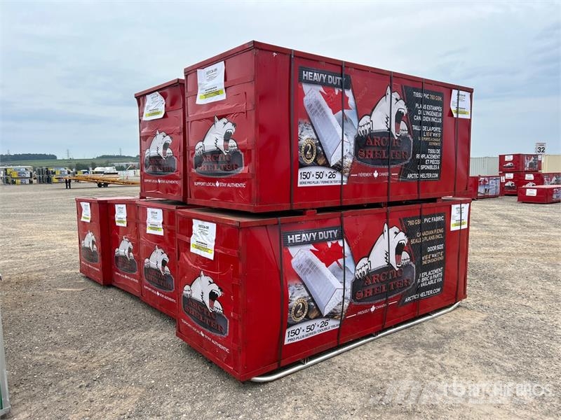 Arctic Shelter 50 ft x 150 ft Peak Double Truss Storage Building  Edificación de acero