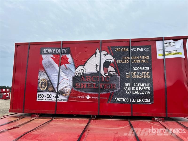 Arctic Shelter 50 ft x 150 ft Peak Double Truss Storage Building  Edificación de acero