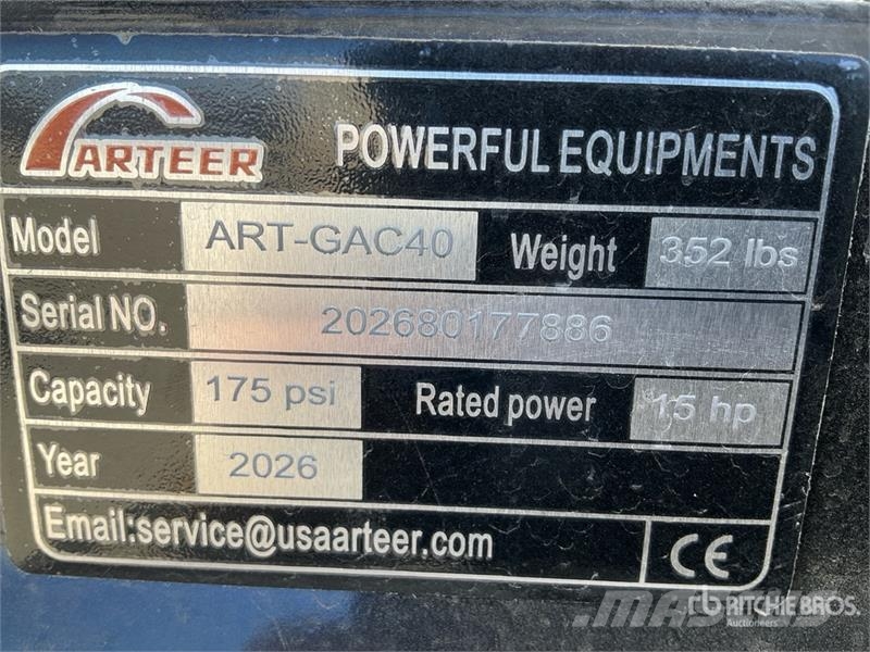Arteer ART-GAC40 14.5 cfm Skid-Mounted 40 gal Air Compres Compressores