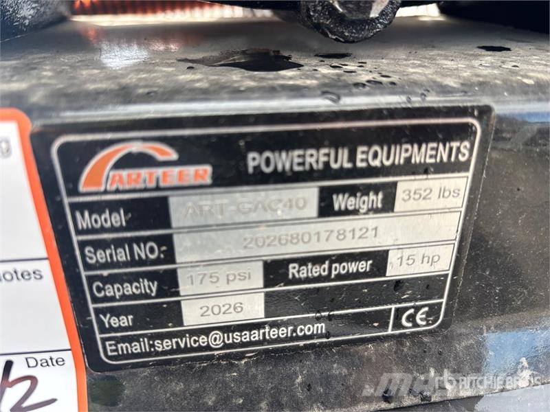 Arteer ART-GAC40 14.5 cfm Skid-Mounted 40 gal Air Compres Kompresory