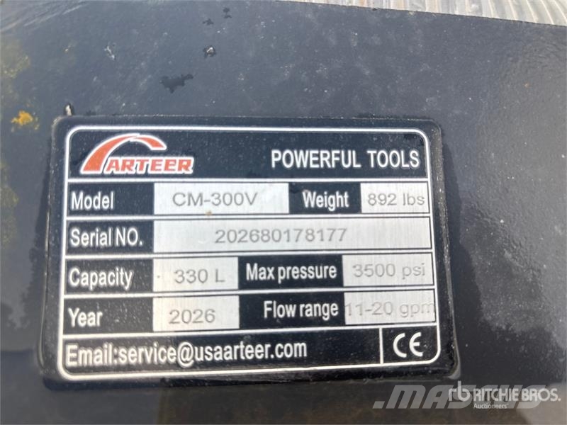 Arteer CM-300V Skid Steer Concrete Mixer (Unused) Concrete/mortar mixers