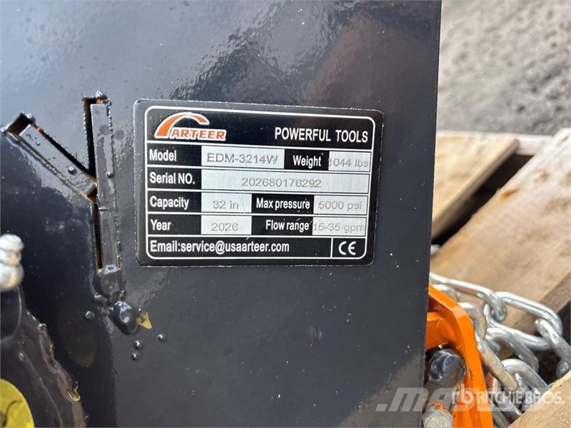 Arteer EDM-3214W 32 in Excavator Drum Mulcher (Unused) Andre komponenter