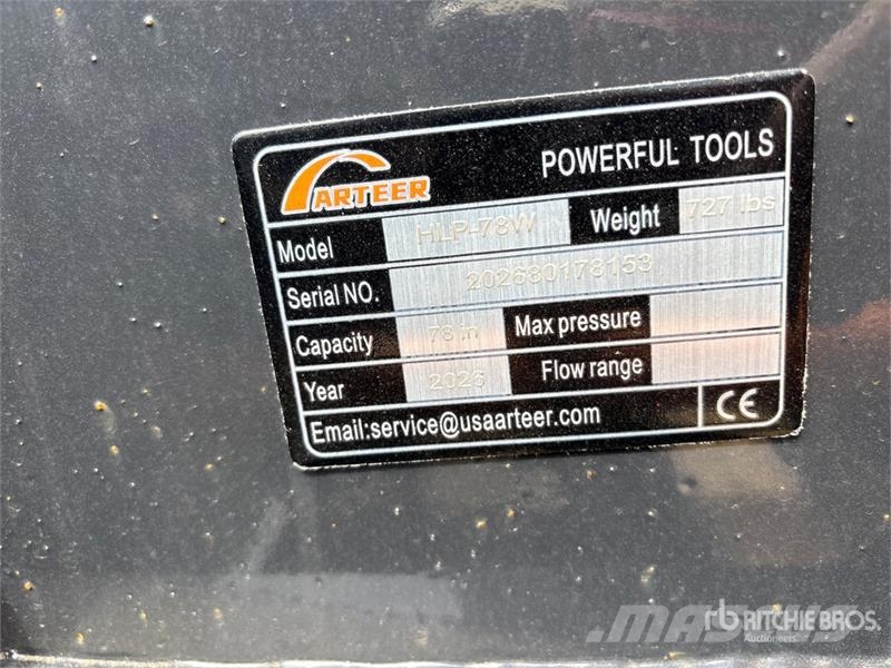 Arteer HLP-78W 78 In Hydraulic Skid Steer Landplane (Unus Schwere Eggen