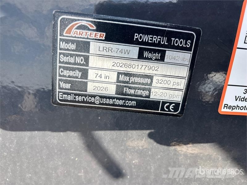 Arteer LRR-74W 74 in Skid Steer Landscape Rake (Unused) Rakes and tedders