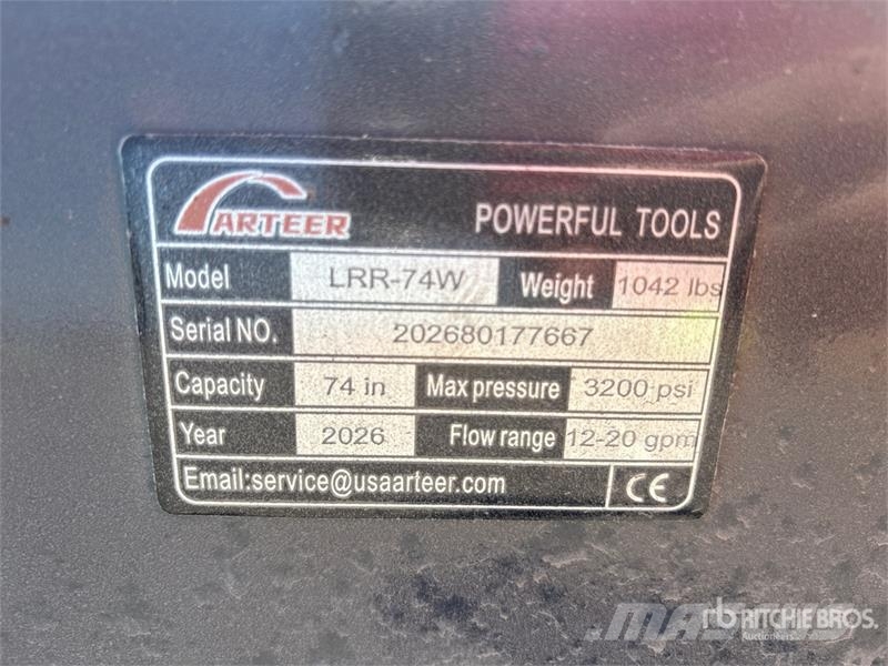 Arteer LRR-74W 74 in Skid Steer Landscape Rake (Unused) Ranghinatori