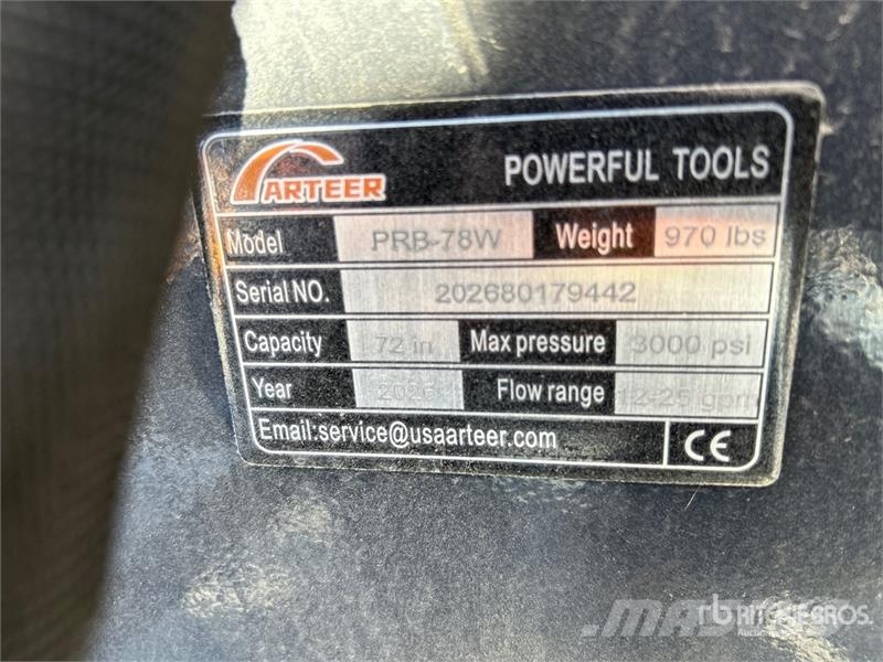 Arteer PRB-78W 78 in Power Rake Skid Steer Bucket (Unused Ковши