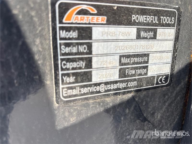 Arteer PRB-78W 78 In Power Rake Skid Steer Bucket (Unused دلاء