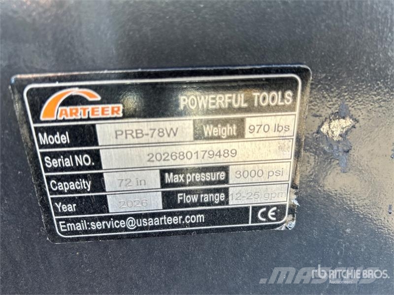 Arteer PRB-78W 78 in Power Rake Skid Steer Bucket (Unused Cucharones