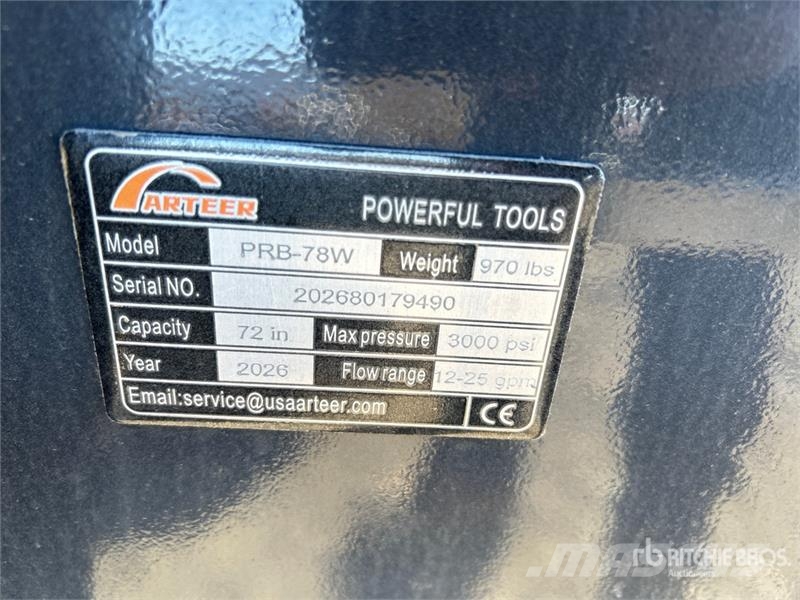 Arteer PRB-78W 78 in Power Rake Skid Steer Bucket (Unused Ковши