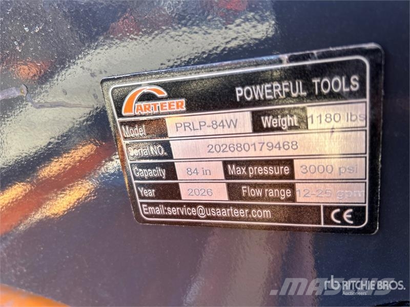 Arteer PRLP-84W 84 in Power Rake Skid Steer Landplane (Un Field drags