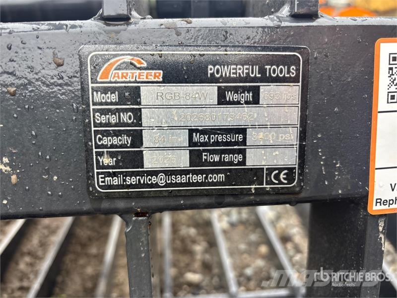 Arteer RGB-84W 84 in Rock Skid Steer Grapple Bucket (Unus 집게