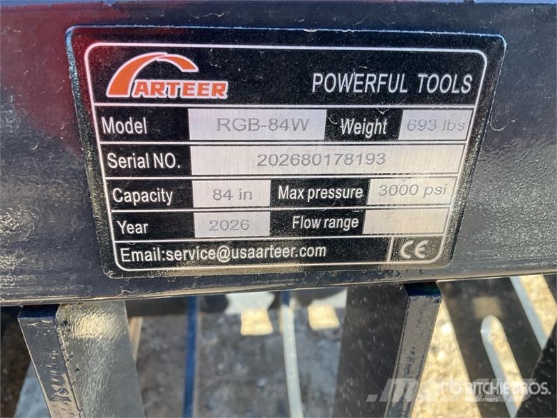 Arteer RGB-84W 84 in Rock Skid Steer Grapple Bucket (Unus Pinzas