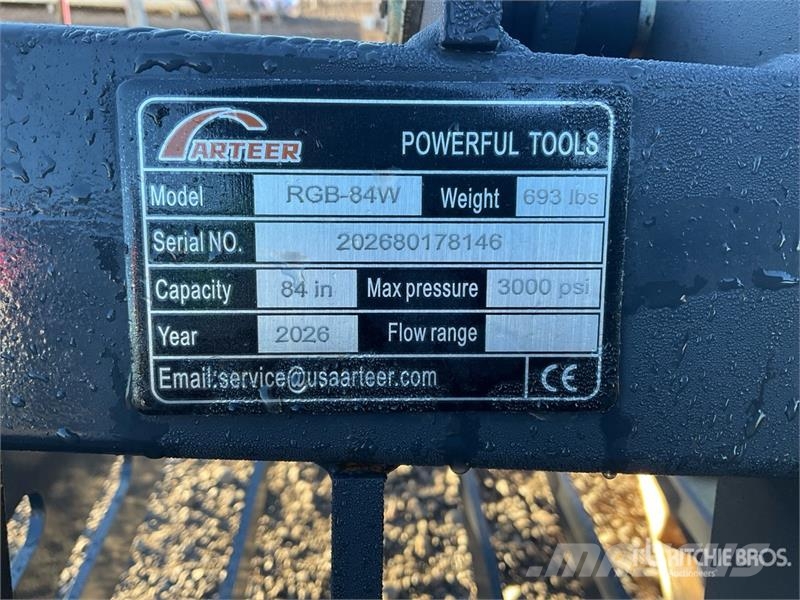 Arteer RGB-84W 84 in Rock Skid Steer Grapple Bucket (Unus Cupa