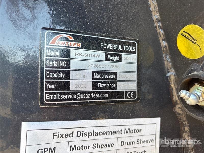 Arteer RK-5014W 50 in Skid Steer Mulcher (Unused) ماكينات تقطيع أخشاب الحراجة