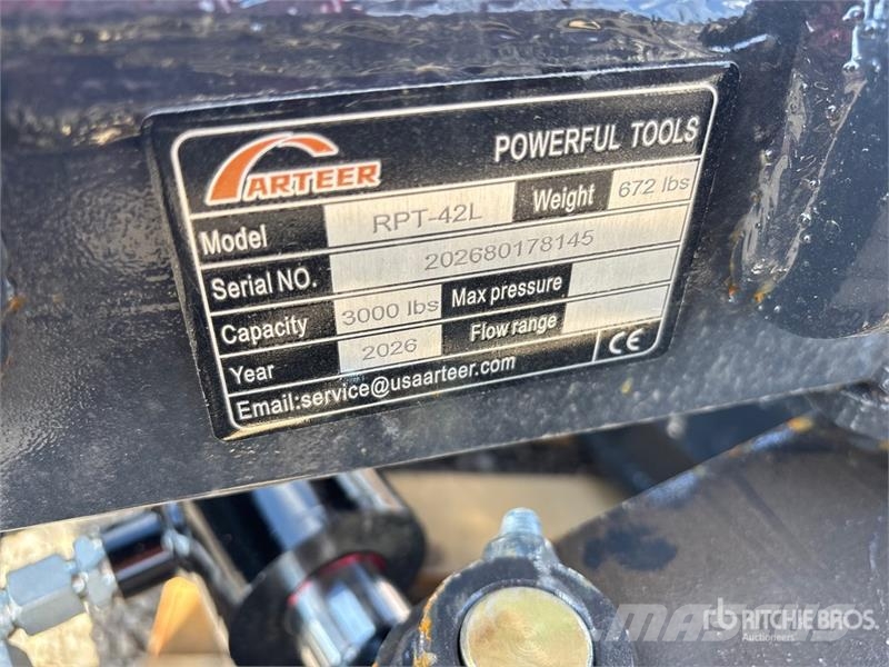 Arteer RPT-42L 60 in Rotating Hydraulic Skid Steer Forks  Furci