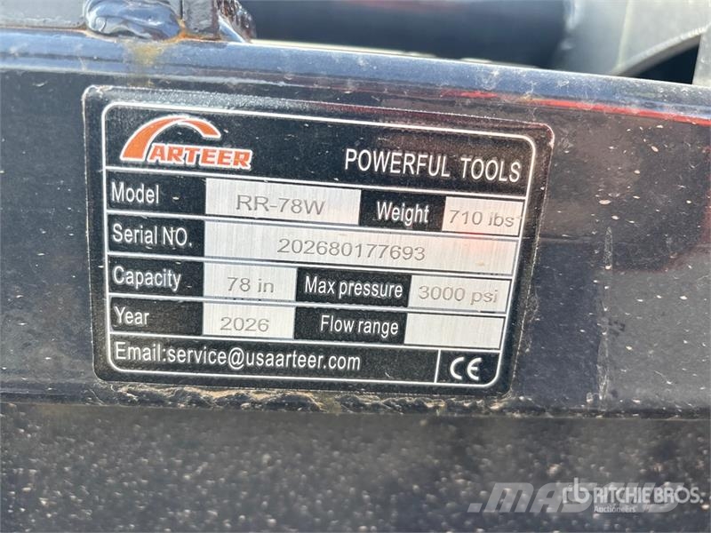 Arteer RR-78W 78 in Skid Steer Root Rake (Unused) Okretači i sakupljači sena
