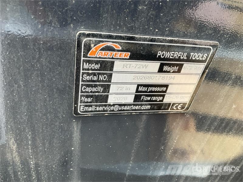 Arteer RT-72W 72 in Skid Steer Tiller (Unused) Jyrsimet