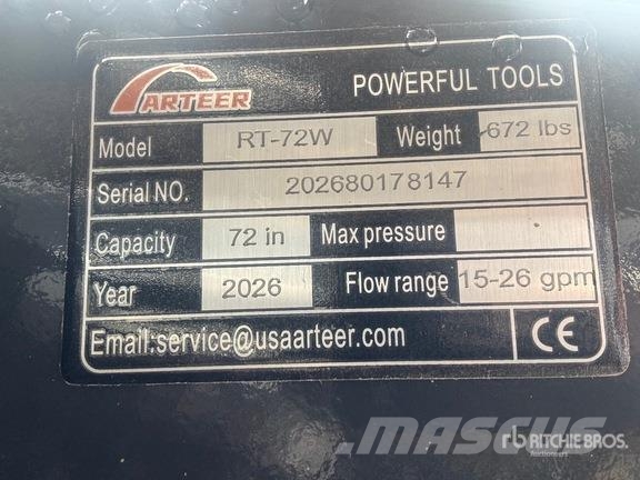 Arteer RT-72W 72 in Skid Steer Tiller (Unused) Поглинальні борони / грунтові фрези