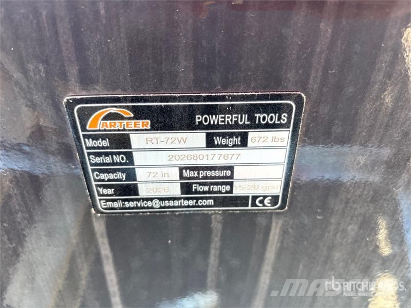 Arteer RT-72W 72 in Skid Steer Tiller (Unused) Roto drljače i motokultivatori