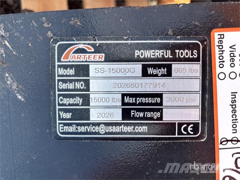 Arteer SS-15000G 15000 lb Skid Steer Logging Winch (Unuse Outros componentes