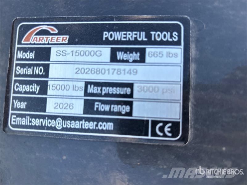 Arteer SS-15000G 15000 lb Skid Steer Logging Winch (Unuse Други компоненти