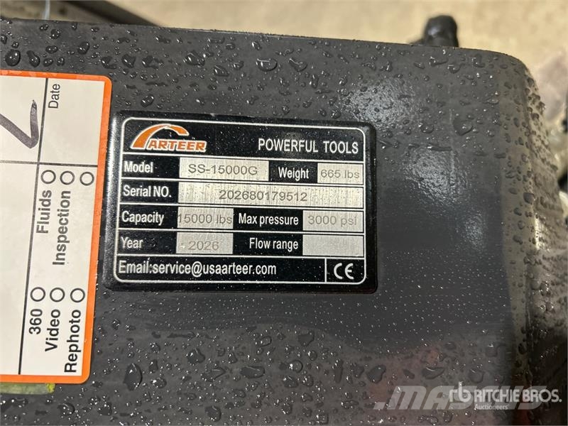 Arteer SS-15000G 44 in 15000 lb Skid Steer Logging Winch Overige componenten