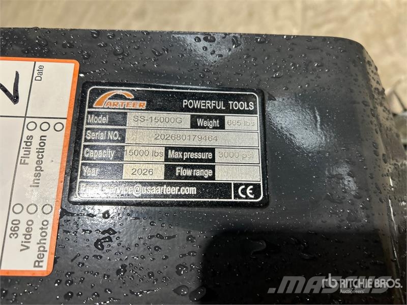 Arteer SS-15000G 44 in 15000 lb Skid Steer Logging Winch Overige componenten
