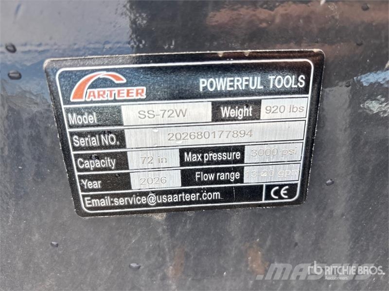 Arteer SS-72W 72 in Skid Steer Sweeper (Unused) Bürsten