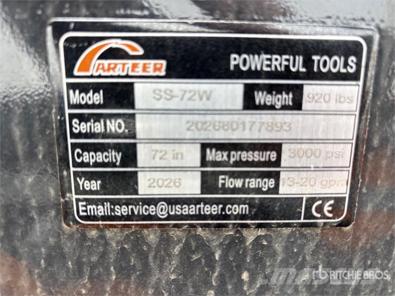 Arteer SS-72W 72 in Skid Steer Sweeper (Unused) Bürsten