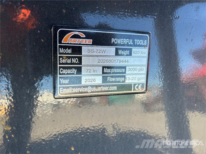Arteer SS-72W 72 in Skid Steer Sweeper (Unused) Brushes