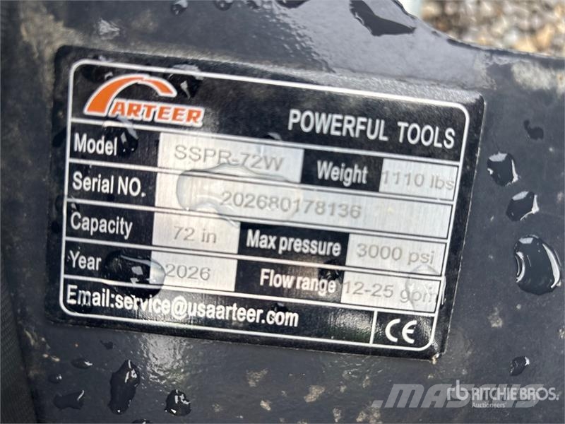 Arteer SSPR-72W 72 in Skid Steer Power Rake (Unused) Ranghinatori