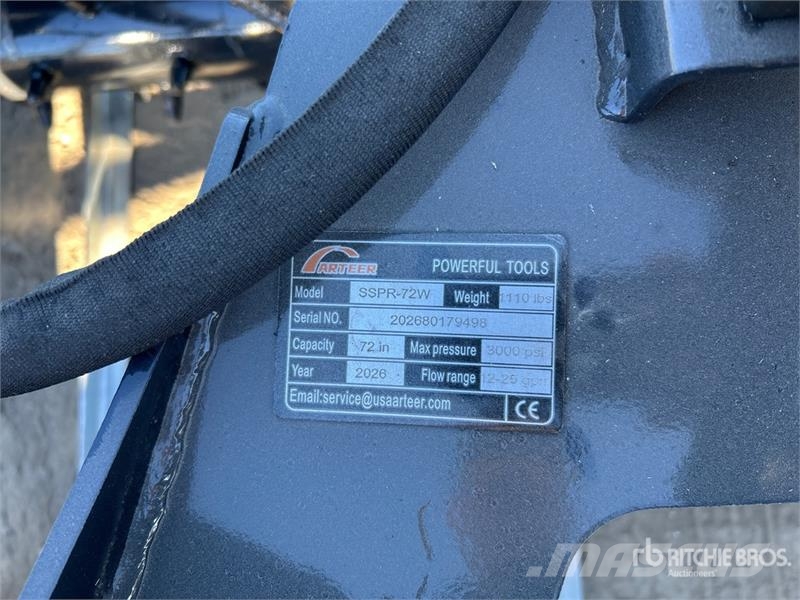 Arteer SSPR-72W 72 in Skid Steer Power Rake (Unused) Rakes and tedders