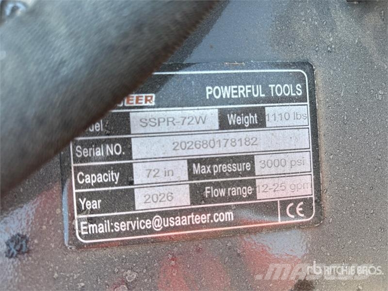 Arteer SSPR-72W 72 in Skid Steer Power Rake (Unused) Ranghinatori