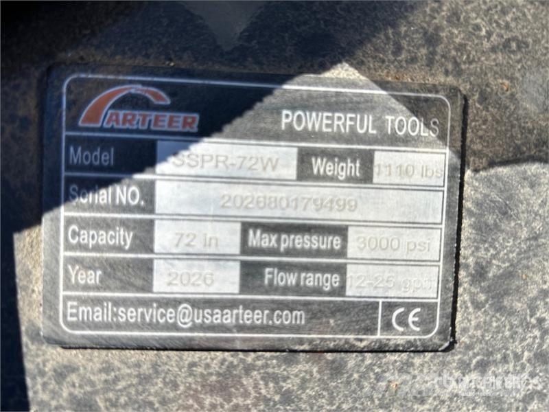 Arteer SSPR-72W 72 in Skid Steer Power Rake (Unused) Rakes and tedders