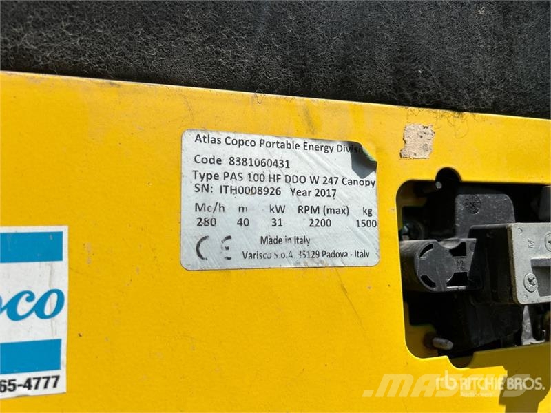 Atlas Copco PAS100HF Trailer-Mounted Water Pump Veepumbad