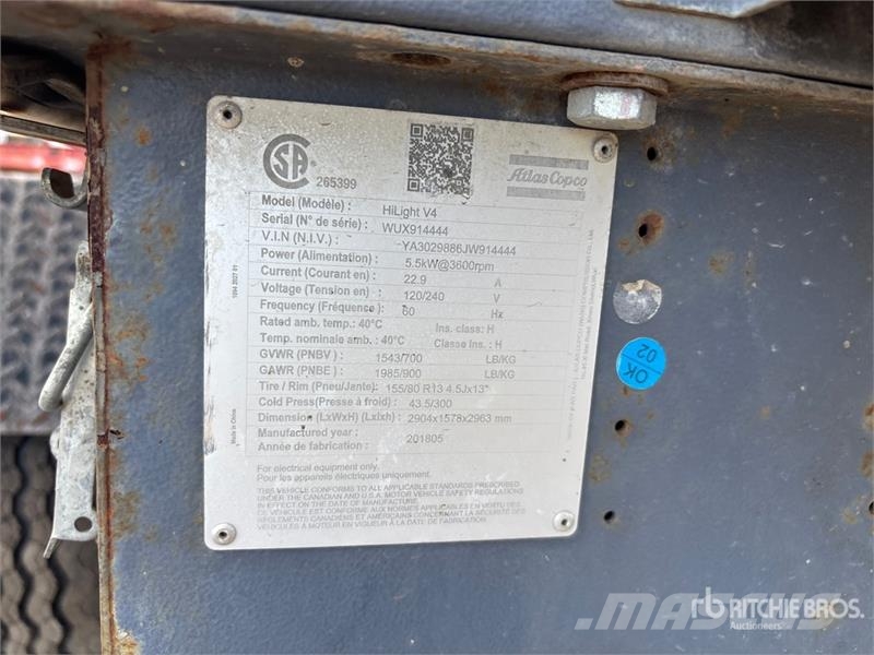 Atlas Copco V4 Πύργοι προβολέων