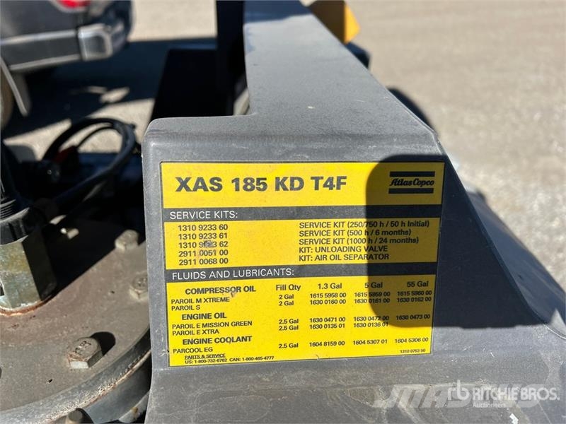 Atlas Copco XAS 185 KD 185 CFM MOBILE Air Compressor Kompresori