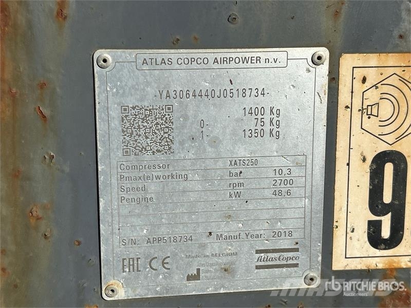 Atlas Copco XATS 250 Air Compressor Kompresorji