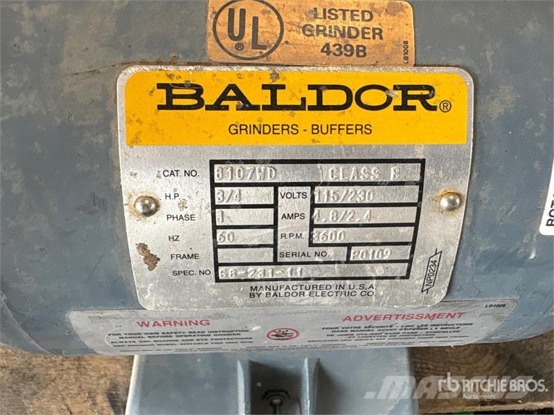 Baldor 8107WD Pedestal Buffer/Grinder Other components