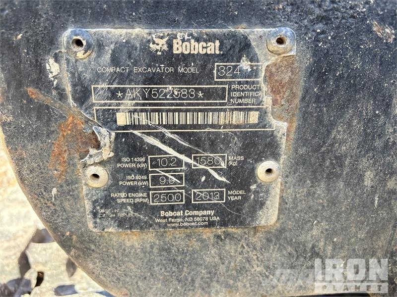 Bobcat 324 حفارات صغيرة أقل من 7 طن (حفارات صغيرة)