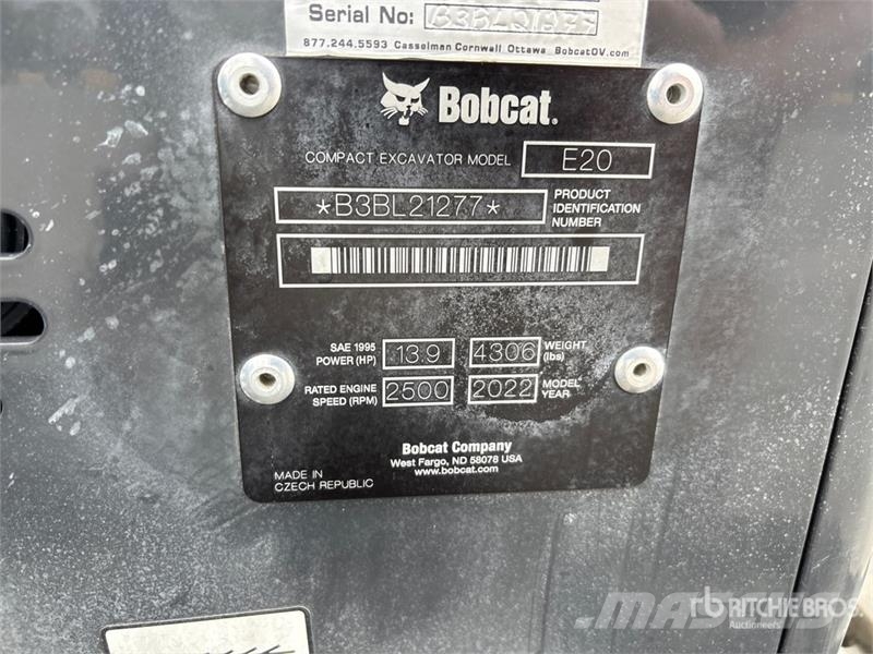 Bobcat E20 Mini excavators < 7t