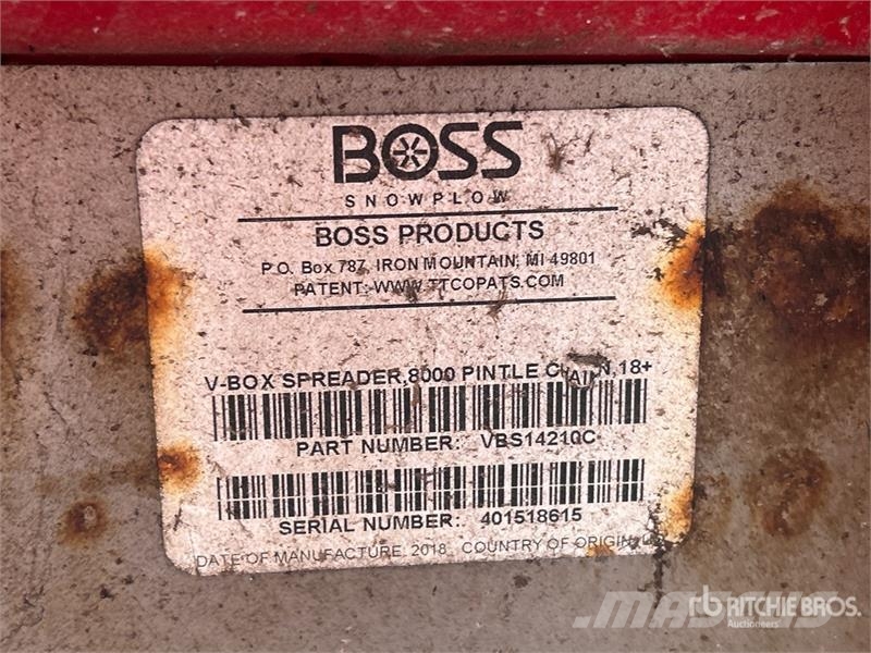 Boss VBX 8000 Salt Spreader Esparcidoras de arena y sal