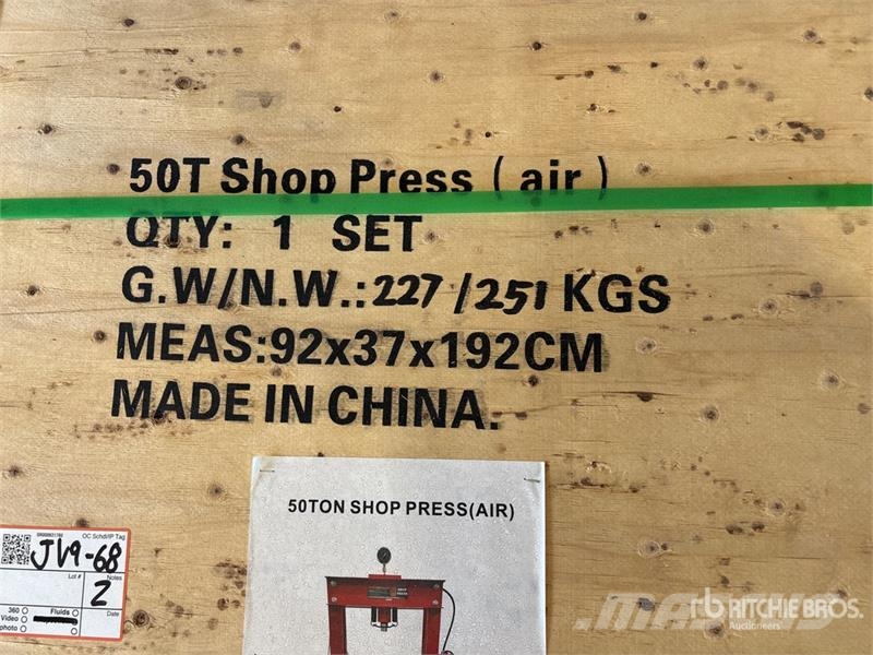 BYT ASPSS50 50 ton Air Shop Press (Unused) Andre komponenter