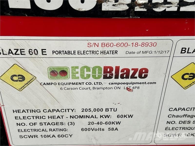 Campo EB60E 205000 BTU Space Heater معدات التسخين والإذابة