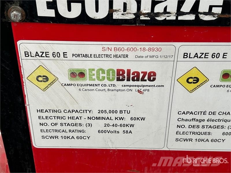 Campo EB60E 205000 BTU Space Heater معدات التسخين والإذابة