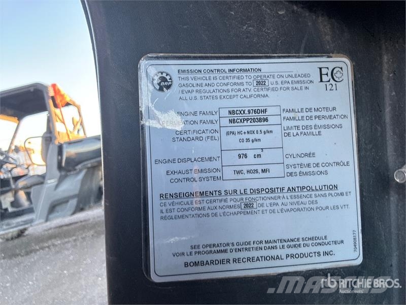 Can-am Defender XT 4x4 Utility Vehicle (Inoperable) 多用途機械